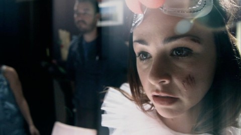 Director Danielle Harris has a cameo as Bernadette in Jules' hallucination.